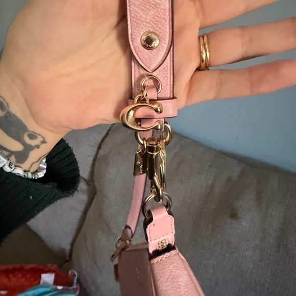 Coach Pink Nolita Shoulder Bag with keychain extender - Picture 7 of 14